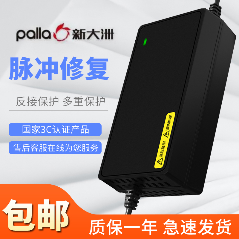 适用新大洲电动车电瓶充电器48V12AH60V20AH72V32A正品原装新国标-图1