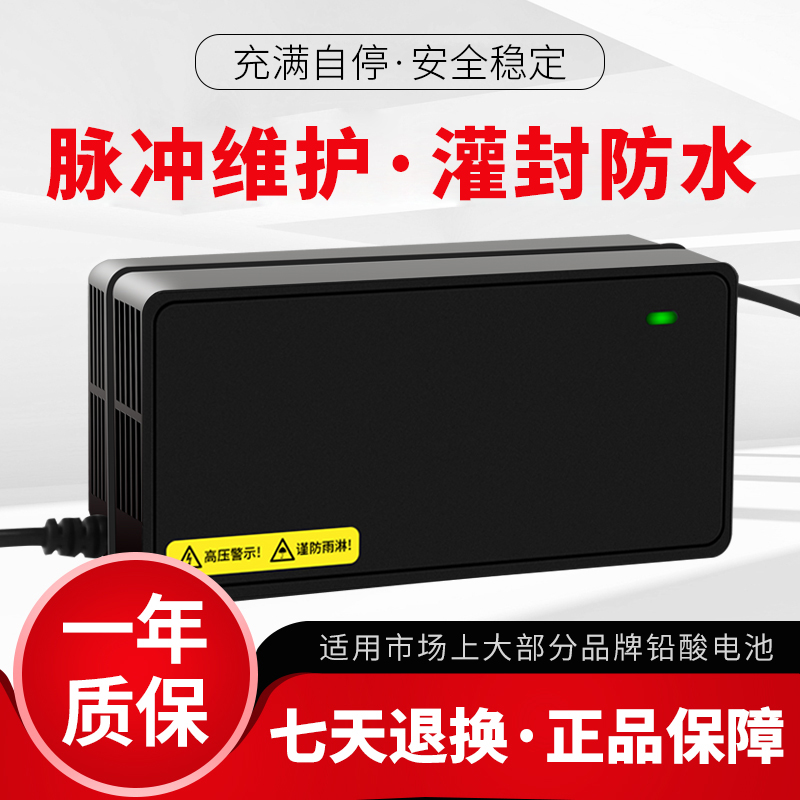 适用绿能原装正品电动车电瓶充电器36V12AH48V20AH60V30AH72V32A - 图0