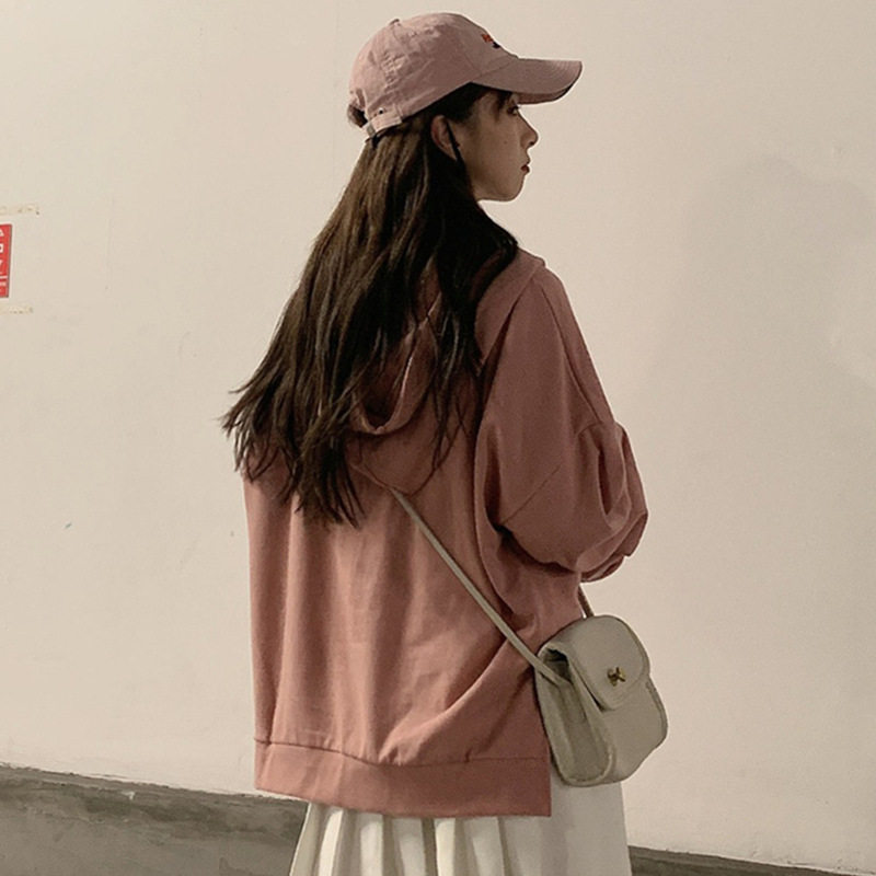 waitmore卫衣女潮ins连帽韩版开衫 舒情莱卫衣/绒衫