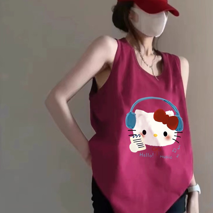 纯棉吊带坎肩跨栏背心无袖t恤女夏外穿高级感宽松慵懒风挂脖上衣,淘宝优惠券,粉丝福利购,淘宝优惠卷