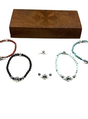 手链绿松石匠银JY925纯银复古