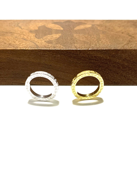 特价匠银JY925纯银镀22k金3MM十字花十字架字母FUCKU情侣戒指指环