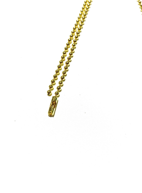 匠银JY925纯银镀22k金圆环项链圆珠竹节藤蔓镀金情侣吊坠项链