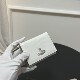 PeaceStore spot Saturn tri-fold bag shiny leather personalized high-end compact multi-card wallet