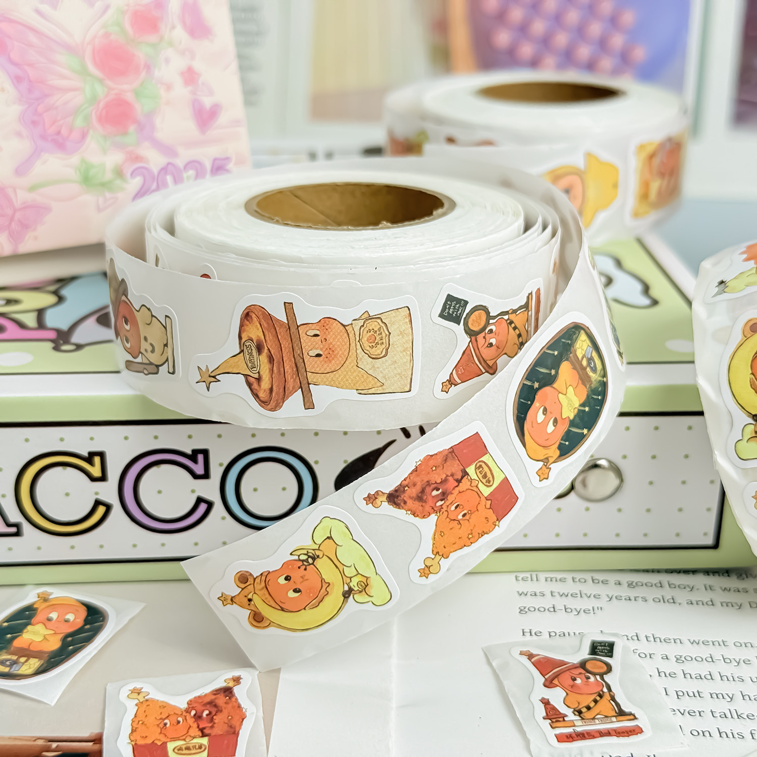 1500贴卡通可爱治愈系爆款潮玩POPMART星星人周边封口自粘卷卷贴,淘宝优惠券,粉丝福利购,淘宝优惠卷