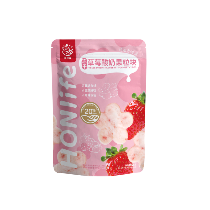 honlife旗舰店好麦多HONlife冻干果粒酸奶块2袋分享装草莓蓝莓水果干果脯零食3