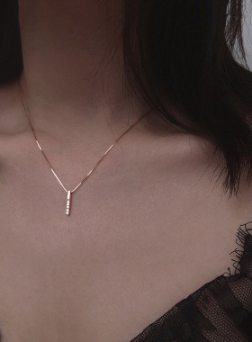 玫瑰的故事苏苏万茜同款项链一字简约时尚不掉色高级感颈链锁骨链