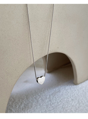 以爱为营郑书意白鹿同款项链爱心银色不褪色轻奢时尚锁骨链颈链女