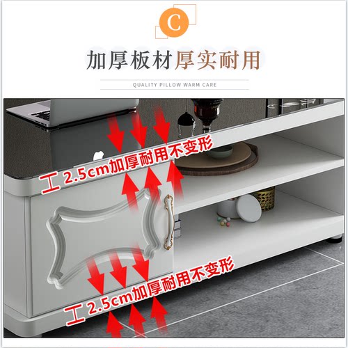 电视柜组合现代简约家用卧室地柜轻奢简易客厅小户型欧式电视机柜 - 图2