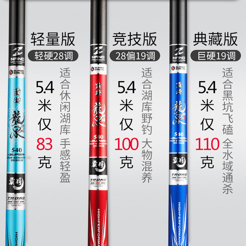 霸将龙泉鱼竿超轻超硬28调5H手竿台钓竿鲫鱼竿鲤鱼碳素19调钓鱼竿 - 图0