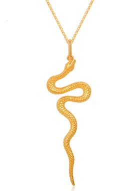 18K金沙漠蛇图腾锁骨链本命年