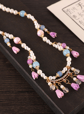 汉服配饰夏日异域风情项链坦领唐风古典民族风服饰品精致日常百搭