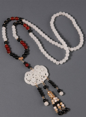 长背云软璎珞项链明制流苏