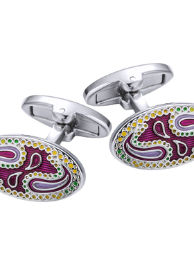 法式衬衫珐琅袖扣男士定制衬衣装饰袖口扣钉男袖钉刻字 Cufflinks