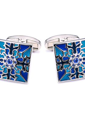 珐琅彩轻奢高端cufflinks袖扣