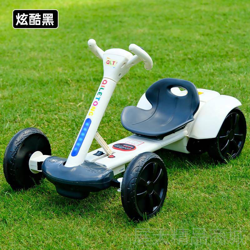 正品可折叠儿卡丁车轻便可坐人男女儿卡童大电动四轮童户外新款丁 - 图1