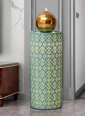 正品现代简约水摆地件圆球客厅柜电视落喷泉循环水高档招流财居家