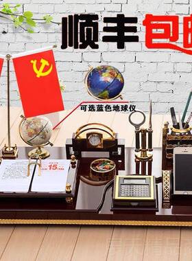 正品高文档老板办公桌摆件招开财室装饰台创意笔筒台历2025办公业