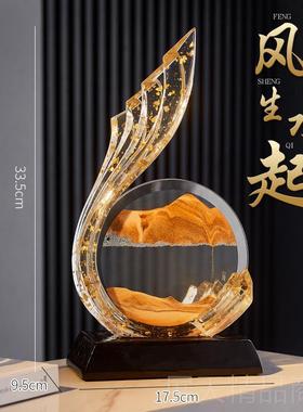 正品流画酒柜装饰件品沙摆轻奢档客厅电视高柜办公室高端大气上档