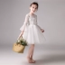 Trẻ em váy công chúa fluffy trắng nhỏ chủ nhà sinh nhật buổi tối trang phục piano trang phục váy cưới mùa hè - Váy trẻ em