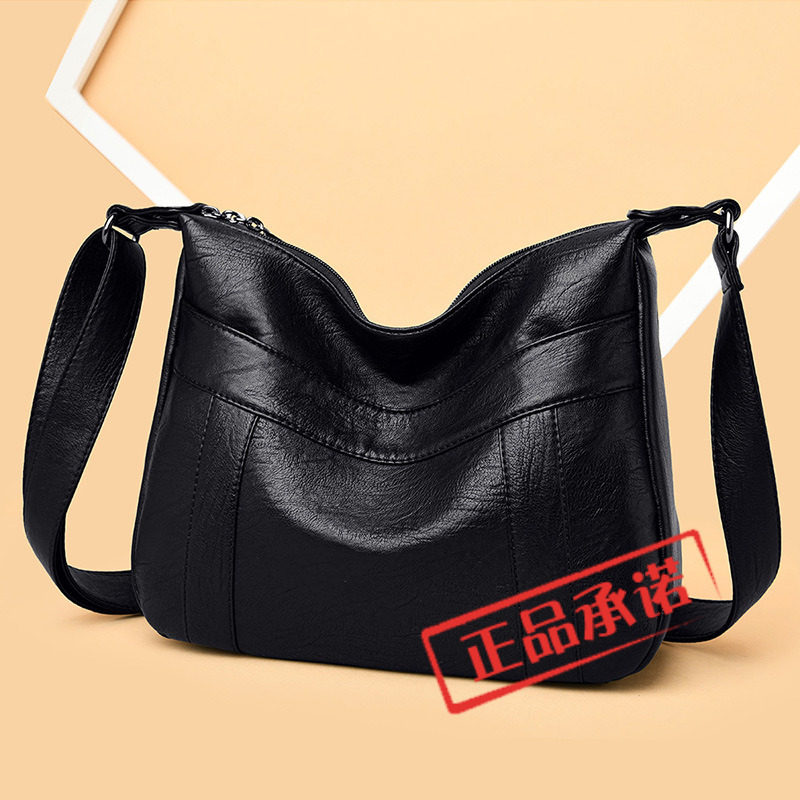潮牌韩版新款真皮羊皮中年包包女士妈妈包大容量单肩包斜挎包背包,淘宝优惠券,粉丝福利购,淘宝优惠卷