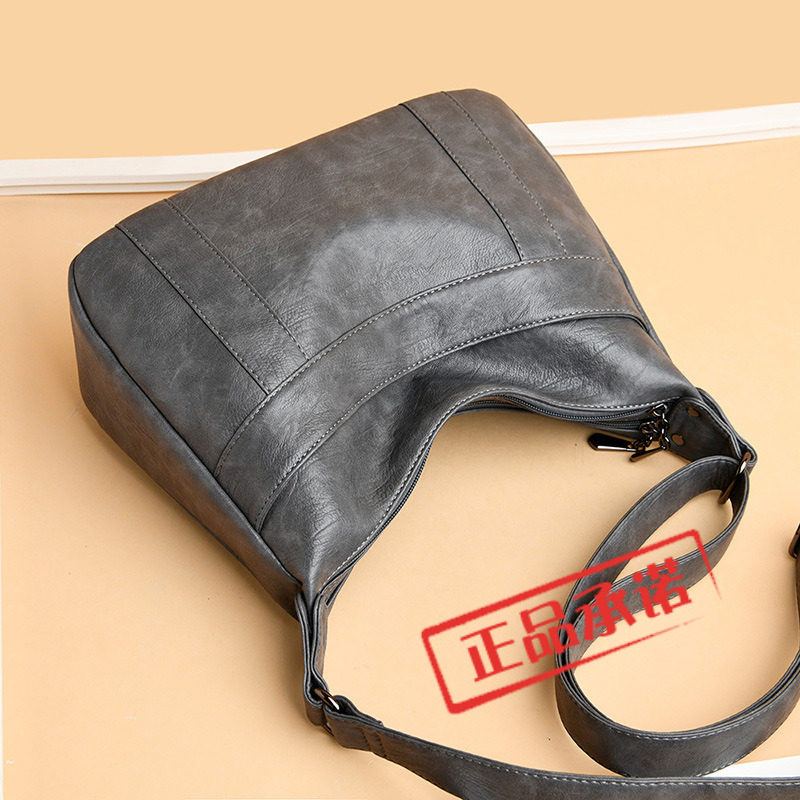 潮牌韩版新款真皮羊皮中年包包女士妈妈包大容量单肩包斜挎包背包,淘宝优惠券,粉丝福利购,淘宝优惠卷