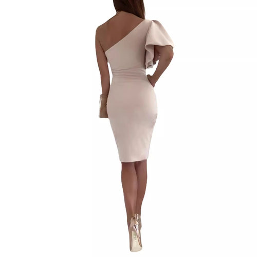 Large size women's sexy stretch dress evening gown 连衣裙 - 图0