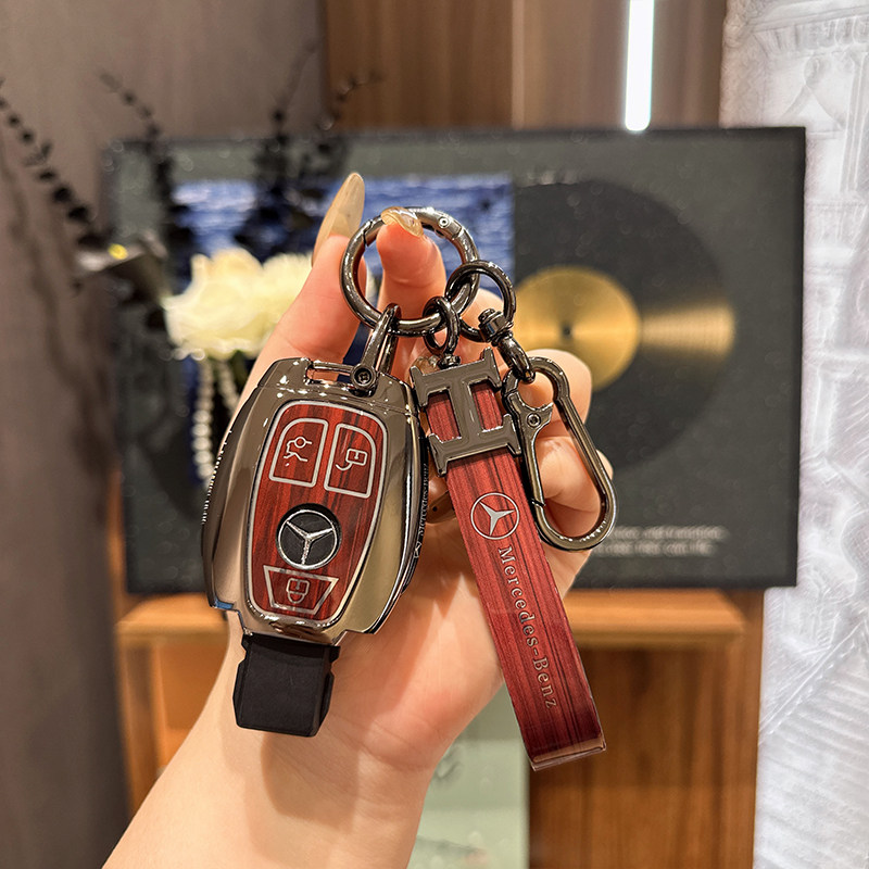 适用奔驰c200l车钥匙套A180壳GLA200扣 GLC260高级GLK300包S级CLA,淘宝优惠券,粉丝福利购,淘宝优惠卷