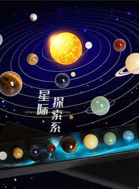 新款3D银河太阳系星球八大行星模型创意地球木星认知摆件科教玩具