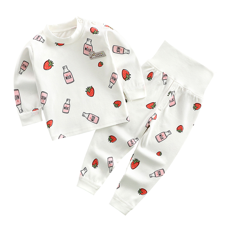 婴儿秋衣套装宝宝纯棉内穿高腰护肚裤女童打底全棉长袖线衣男睡衣,淘宝优惠券,粉丝福利购,淘宝优惠卷
