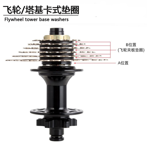 卡飞山地车卡槽式飞轮垫圈塔基垫片公路自行车花鼓塔基微调垫环