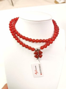 牡丹缘原创复古925银玛瑙手串