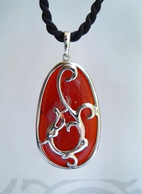 男士项链吊坠纯银十二生肖