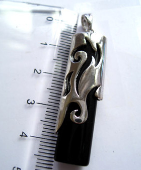 复古转运项链纯银吊坠玛瑙男款