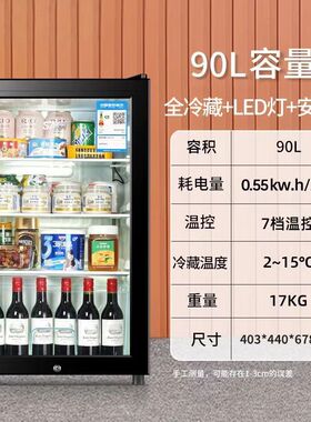 双锁食品留样柜幼儿园食堂学校单位厨房样品保鲜带温度显示小冰箱