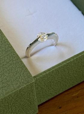 925镀拉丝宇宙恒星锆石指环戒指