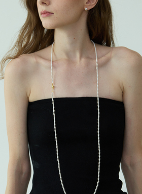 正圆强光长款珍珠项链女