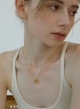 菱格纹小香风锁骨链女