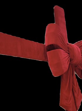 新年情人节丝绒布蝴蝶结巨型店铺橱窗户门头装饰节日元Z旦新年布