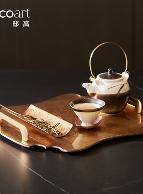 精选新中式会所商业空间美学装饰搭配设计茶空间提梁壶Z茶具装饰