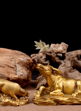 新年 铜十二生肖摆件鼠牛B虎兔龙蛇马羊猴鸡狗猪客厅家居饰