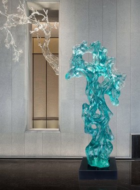 精选新中式高f端仿太湖石家居软装饰品摆件客厅入户玄关办公室艺