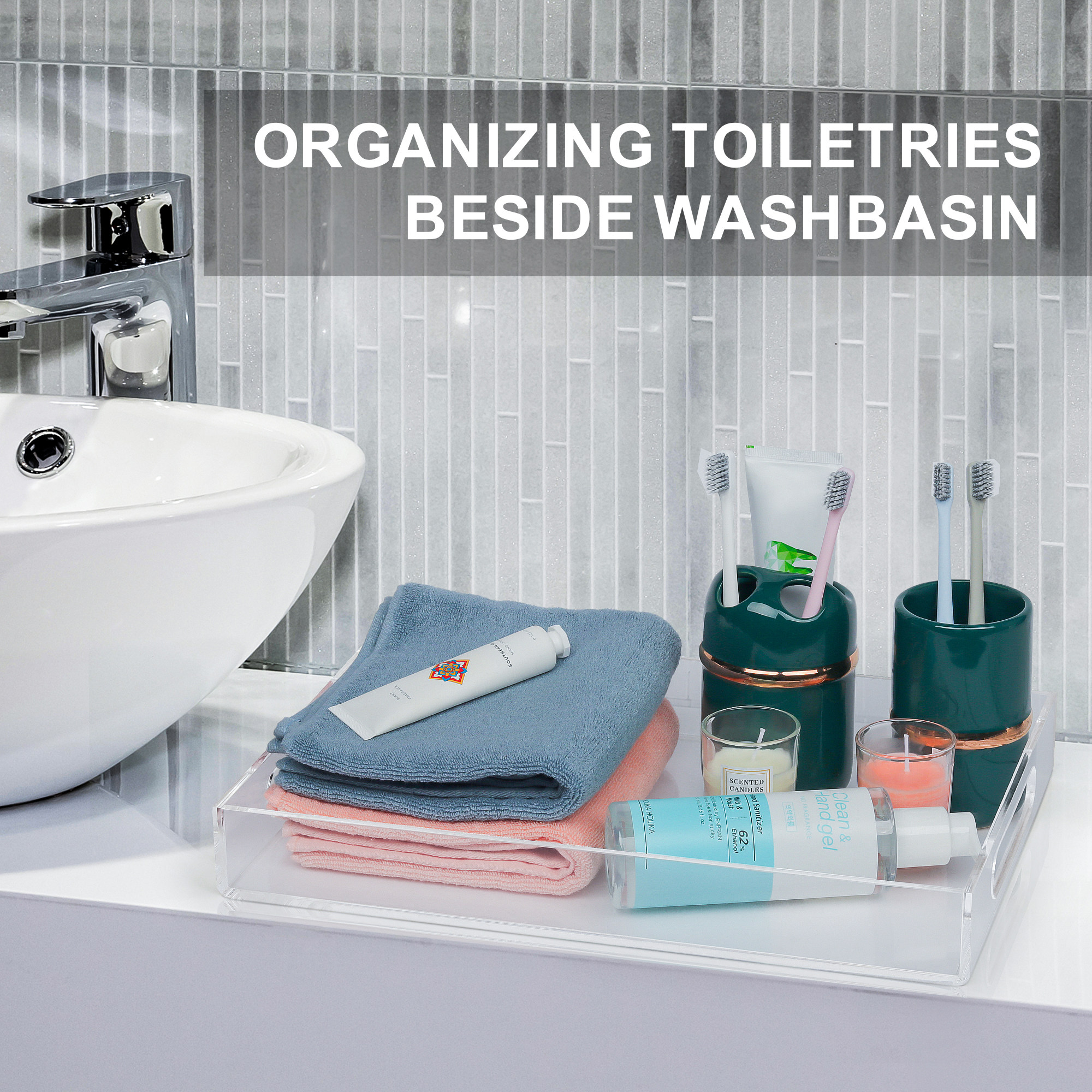 尾货清仓~亚克力托盘方形透明家用酒店桌面餐具面点甜食酒杯收纳,淘宝优惠券,粉丝福利购,淘宝优惠卷