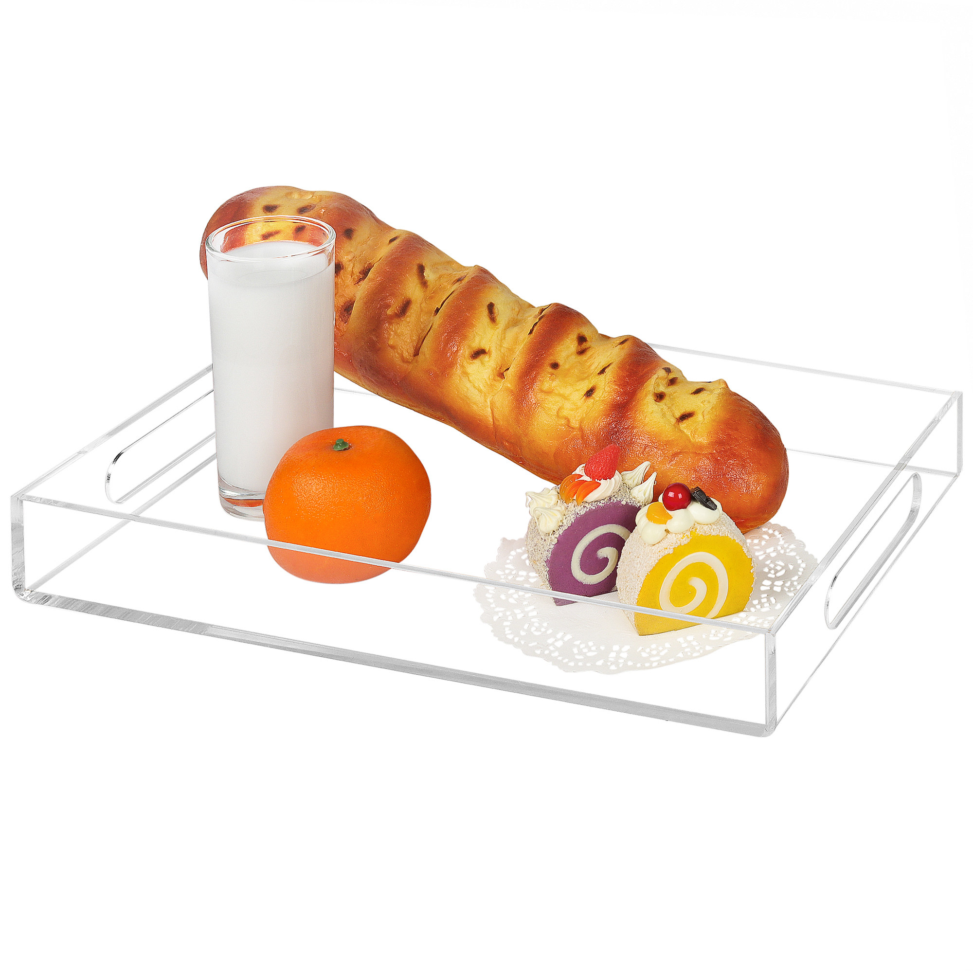 尾货清仓~亚克力托盘方形透明家用酒店桌面餐具面点甜食酒杯收纳,淘宝优惠券,粉丝福利购,淘宝优惠卷