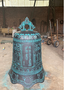 大型寺庙铸铜铸铁钟室外吊钟警钟青铜钟撞钟定制源头厂家