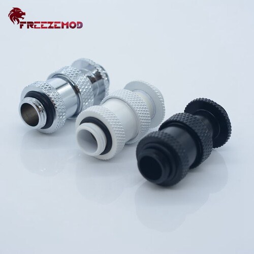 FREEZEMOD显卡SLI水冷延长伸缩接头SSJT-22双G1/4外螺纹(22-31MM) - 图0
