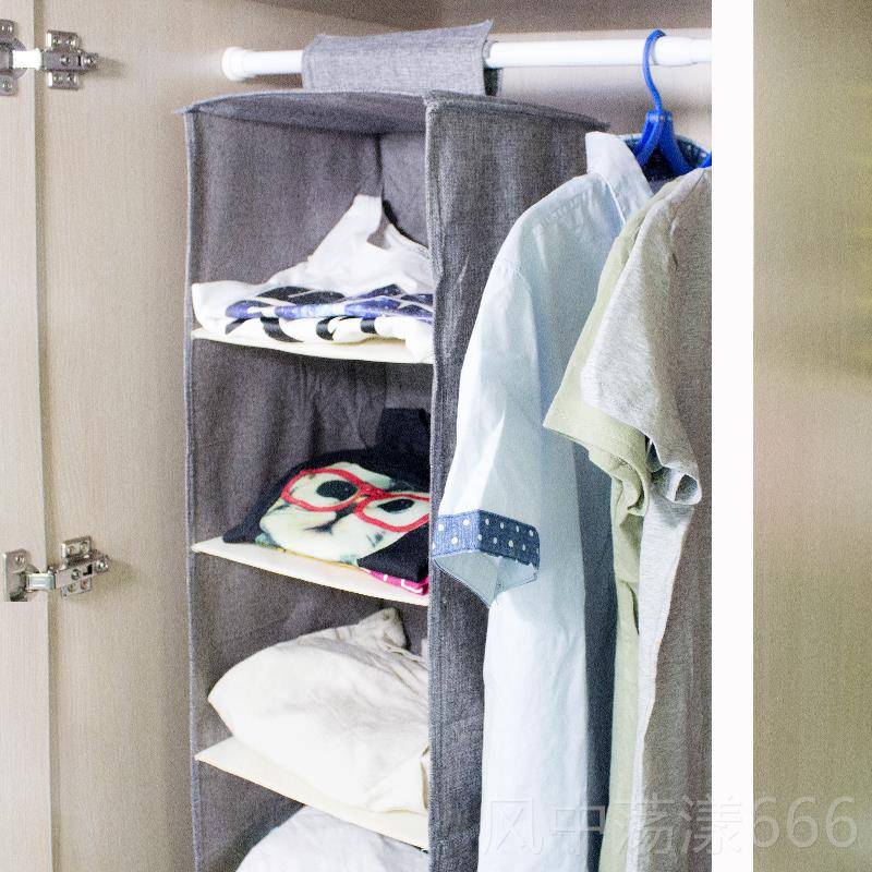 正品宿舍衣柜挂袋悬挂式衣服收神器布艺收纳袋屉抽式衣物层分储纳 - 图1