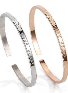 正品纯正纯手炼男银士潮韩牌抖音男士银手炼流式潮牌男士潮牌设计