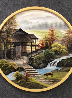 拼接玄关新中式风包边木框定制