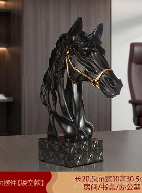正品马头奢摆件轻奢高档客厅摆件家饰居饰品创意玄关公室酒柜轻办